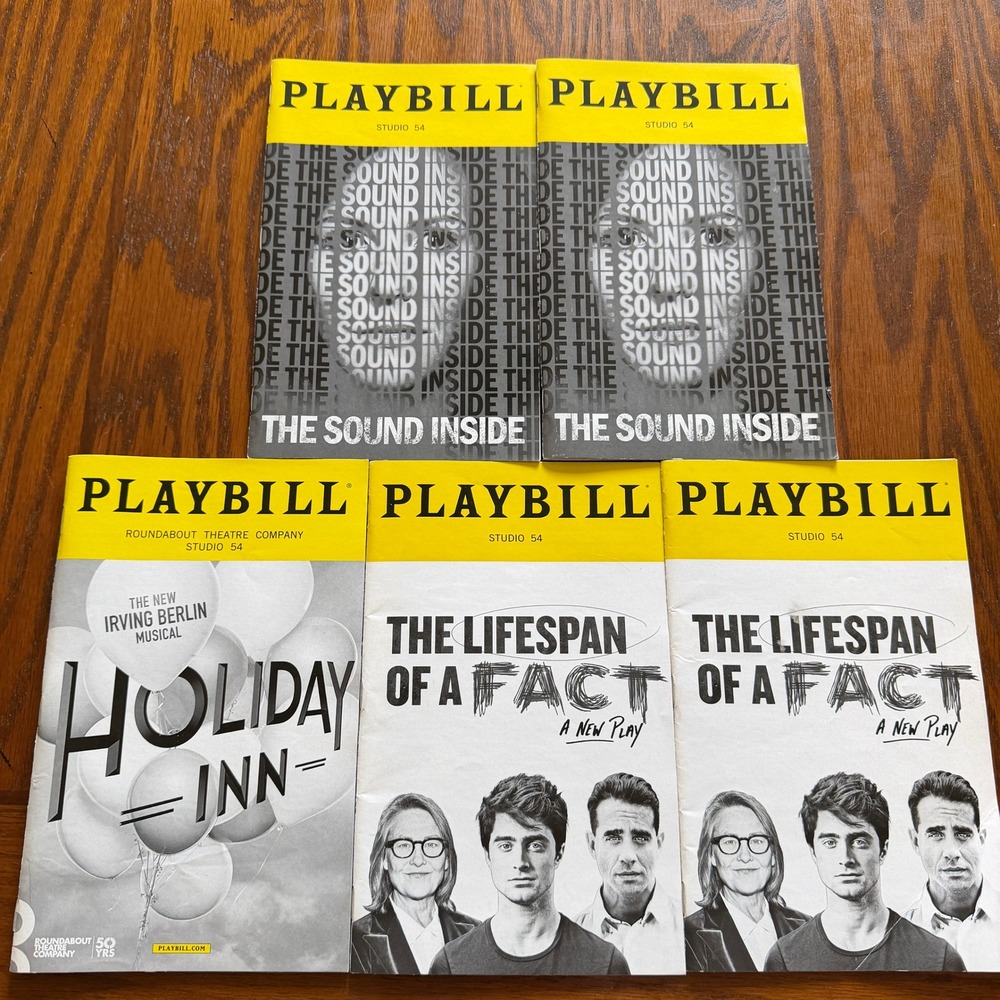 Broadway Playbill Studio 54 Lifespan of‎ a Fact Daniel Radcliffe Sound Inside